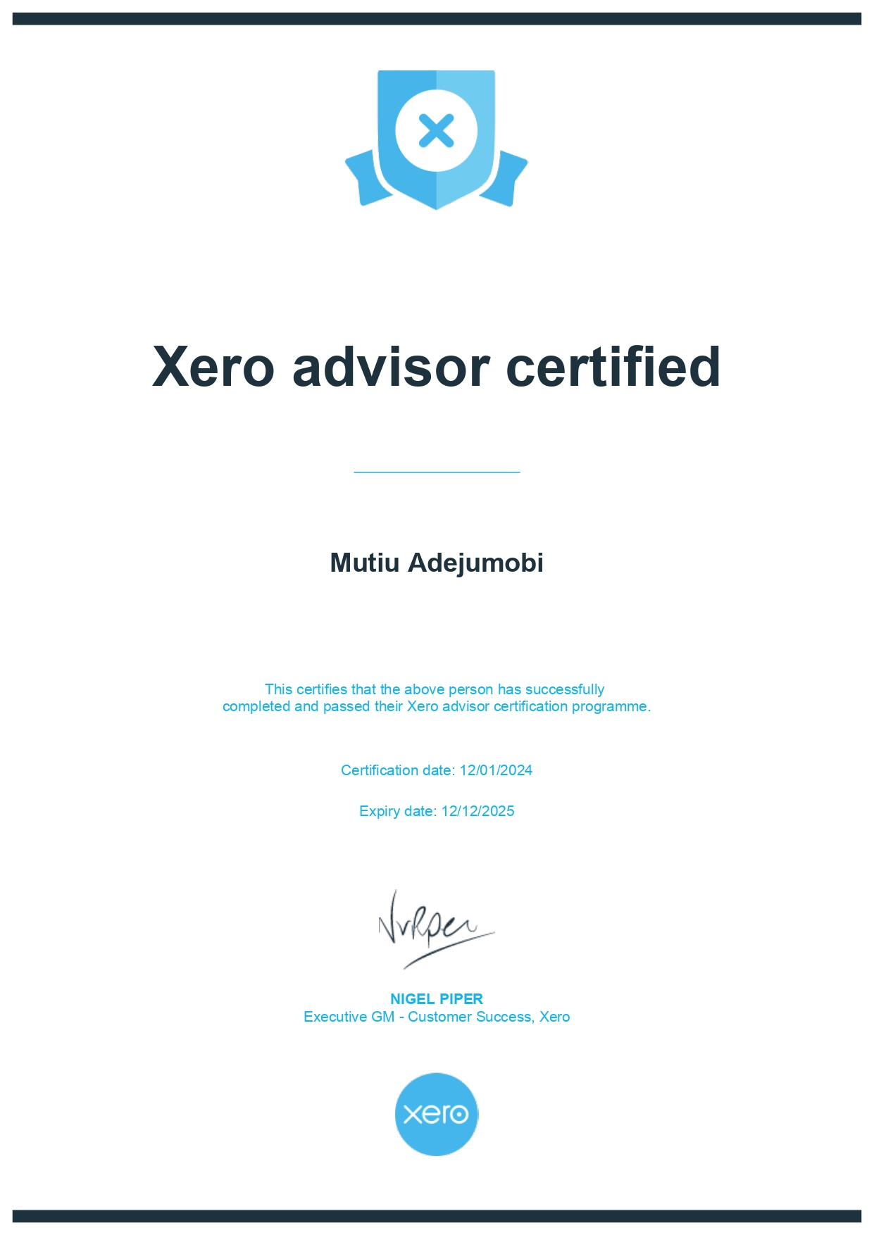 XCL_PrintCertificate_XERO ADVISOR CERTIFICATION